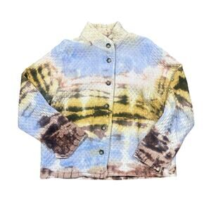 Raquel Allegra Tie Dye Chama River Quilted Cotton Jacket